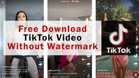 ‒ Free. . Download tiktok videos without watermark